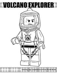 Coloring Page Volcano Explorer True North Bricks Lego Coloring Pages Coloring Pages Lego Coloring