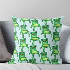 Froggy Chair Throw Pillow In 2020 Throw Pillows Thrown Chair Designer Throw Pillows