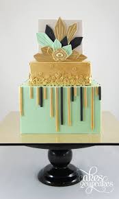 Black And Gold Art Deco Cake Daily Wedding Cake Inspiration Art Deco Cake Cake Cake Creations