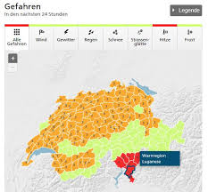 Warnings for the next 24h. Meteoschweiz Hitzewarnung Im Suden Der Alpen Gilt Seit Heute Mittag Warnstufe 4 Fur Hitze Im Norden Gilt Weiterhin Warnstufe 3 Bis Mindestens Sonntag Mehr Informationen Gibt S Auf Http Www Meteoschweiz Ch Z B Taglich In