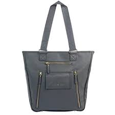 Amazon Com Vilah Bloom Cafe Crossover Baby Diaper Bag Mountain Grey One Size Baby