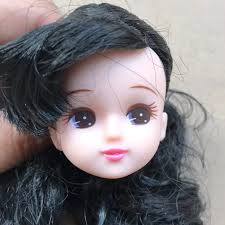 Original Jenny Licca Doll Heads Cute Little Girl Colorful Long Hair Heads  DIY Doll Dressing Figures Girl Gifts Toys