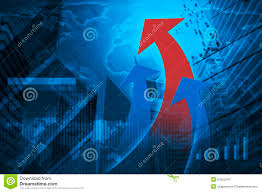 Arrow Head With Financial Chart And Graphs Elements Of This