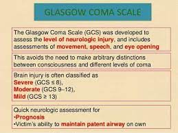 The lowest possible gcs (the sum) is 3 (implies deep coma or death), whilst the highest is 15 (implies fully awake person). Ø´Ø±Ø­ Ø¨Ø§Ù„Ø¹Ø±Ø¨ÙŠ Ùˆ Ø±ÙˆØ§Ø¯ Ø§Ù„ØªÙ…Ø±ÙŠØ¶ Ù„Ù„Ø±Ø¹Ø§ÙŠØ© Ø§Ù„ØªÙ…Ø±ÙŠØ¶ÙŠØ© Ø§Ù„Ù…Ù†Ø²Ù„ÙŠØ© Facebook