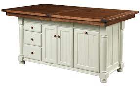 The kitchen island is often the gathering spot in a home. Lavaca Extendable Kitchen Island Countryside Amish Furniture
