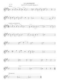 Partition De Saxophone Alto La Javanaise Jean Philippe Letellier Saxophone Alto Partition Accordeon Partitions Saxophone