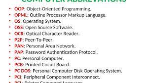 This section contains 20 abbreviations. Computer Abbreviations Youtube
