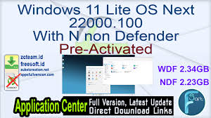 Maybe you would like to learn more about one of these? Windows 11 Lite Os Next 22000 100 With N Non Defender Pre Activated Free Download