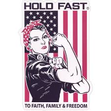 Hold Fast Rosie the Riveter Sticker Decal, 3.5 x 2.25 inches | Mardel |  4108221