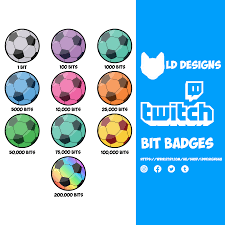 Bits To Dollars Twitch Twitch Bit Badges Soccer Ball In 2020 Twitch Bits Twitch Soccer Ball