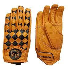 Holy Freedom Gloves Bullit Yellow Black In 2020 Gloves Retro Helmet Retro Motorcycle