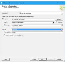 Connect To A Flat File Data Source Sql Server Import And Export Wizard Sql Server Integration Services Ssis Microsoft Docs