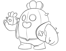 Dibujos Para Colorear Spike Imprimir Personajes Brawl Stars Star Coloring Pages Coloring Pages Pokemon Coloring Pages