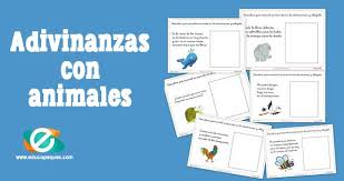 Colección de cuadernillos con fichas de actividades para niños de preescolar. Adivinanzas De Animales