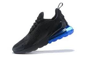 Nike Air Max 270 Black And Blue Men Mens Nike Air Max 270 Flyknit Sneakers Black Blue Ah8050 005 Nike Air Max Nike Air Sneakers Nike Air Max