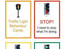 Traffic Light Behaviour Cards First Person