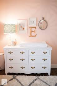 Coral White And Gold Nursery Project Nursery Baby Girl Room Coral Nursery Girl Baby Girls Nursery