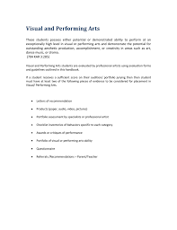 To get a personal recommendation letter, you should do two things. Placement In Visual Performing Arts