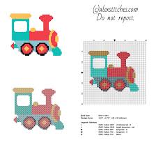Colored Toy Train Small And Free Cross Stitch Pattern 48 X 39 Stitches 5 Train Cross Stitch Pattern Cross Stitch Patterns Free Cross Stitch Patterns Christmas