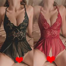 Womens Lingerie Sheer Lace Mini Babydoll Teddy Sexy Bodysuit Backless  Sleepwear | eBay