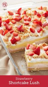 Strawberry Shortcake Lush Recipe Sugar Cookie Crust Strawberry Recipes Desserts