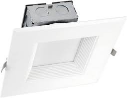 Eurofase 4 white led ultra slim square recessed downlight $ 63.00. Amazon Com Ostwin 6 Inch Square Canless Led Recessed Light Dimmable Integrated Junction Box Wafer Downlight 15w 120w Replace 1000 Lm Ic Rated Wet Locations 5000k Daylight Etl Listed Home Improvement