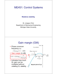 Me451 Control Systems Gain Margin Gm