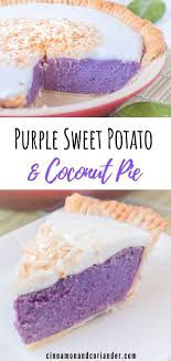 Purple Sweet Potato Pie With Coconut Topping Haupia A Hawaiian Recipe Recipe Sweet Potato Pie Sweet Potato Recipes Sweet Potato Pies Recipes