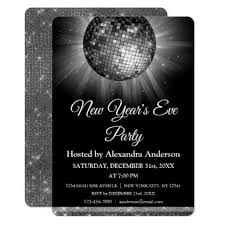 2020 New Year S Eve Party Silver Disco Ball Invitation Zazzle Com 60th Birthday Party 60th Birthday Party Invitations Disco Ball