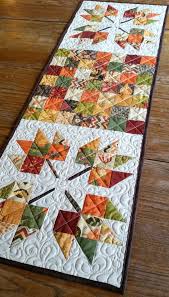 Maple Leaves And Patchwork Table Runner Patchwork Quilted Table Runners Patterns Patchwork Table Runner Quilted Table Runners