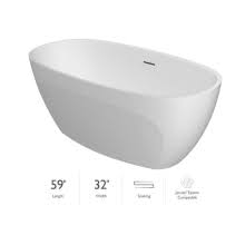 Make sure this fits by entering your model number. Jacuzzi Cef5932bcxxxxw White Chrome Trim Celeste 59 Inch Soaking Bathtub For Freestanding Installations With Center Drain Placement Faucet Com