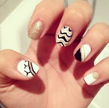Black nails designs can be combined with white or even different colors to create great designs. Gold Vs Black Vs White Nail Art By Zay Nailpolis Museum Of Nail Art