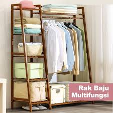 Rp 220.000 rp 330.000 −33%. Starlight Rak Baju Serbaguna Stand Hanger Lemari Baju Dan Buku Kayu Hsh202