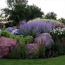 Small Residential Berm Near Roadside Google Search Architectural Landscape Design Landscaping With Boulders Landscaping With Rocks Rock Garden Landscaping