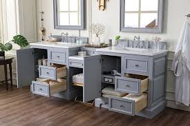 Bathroom vanities with makeup dressing table available in many width sizes. James Martin De Soto Collection 94 Double Vanity Set With Makeup Table 3 Cm Optional Top And Color Option