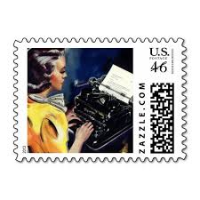 Vintage Business Executive Secretary Typing Letter Postage Zazzle Com Lettering Correspondence Letter Business