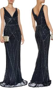 Rachel Gilbert Dress Navy Blue Beaded Dress Long Beaded Dress Gatsby Party Dress Evening Dres Gatsby Long Dress Flapper Girl Dress Great Gatsby Party Dress