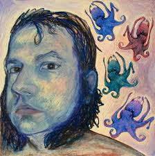 I Love Fat Octopus Painting by Julia Wynn Safer