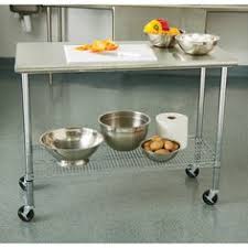 Kitchen prep work table stainless steel commercial bench 30 x 36 w/wheels. 14 Stainless Steel Carts Tables On Casters Ideas Stainless Steel Stainless Steel