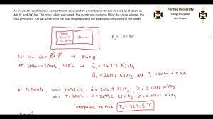 Thermodynamics Applying First Law To Closed System Using Steam Tables Youtube