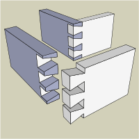 I like them too, but other joints are just as fine and you shouldn't be afraid to use them. Dovetail Joint Wikipedia