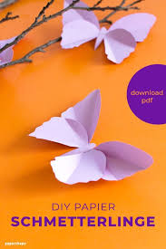 Einfache Schmetterlinge Aus Tonpapier Basteln Mit Vorlage Basteln Mit Tonpapier Basteln Mit Papier Schmetterlinge Basteln
