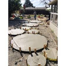 Diy Circle Concrete Pavers Backyard Xeriscape Concrete Pavers