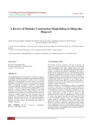 Leading the way in conservation opportunities and efforts. Pdf Proceeding Of Ocean Mechanical And Aerospace Science And Engineering Vol 3 A Review Of Modular Construction Shipbuilding In Malaysian Shipyard Bing Liu Academia Edu