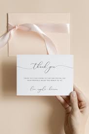 Asher Calligraphy Thank You Card Template Modern Wedding Etsy Thank You Card Template Calligraphy Thank You Printable Thank You Cards
