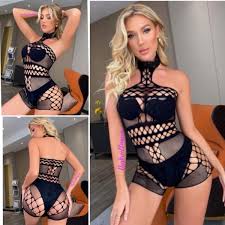 Slutty Lingerie Bodystocking Babydoll Thigh-Highs Stocking Lace Porn Star  Outfit | eBay