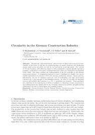 Pdf Circularity In The German Construction Industry