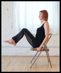 Sadie Nardini S Top 5 Chair Yoga Poses For Strength Chair Pose Yoga Yoga Poses Chair Yoga