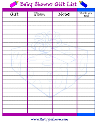 Printable Baby Shower Guest Gifts List Free Printable Baby Shower Games Baby Shower Gifts For Guests Free Baby Shower