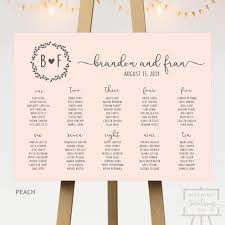 Peach Background Seating Chart Wedding Seating Co